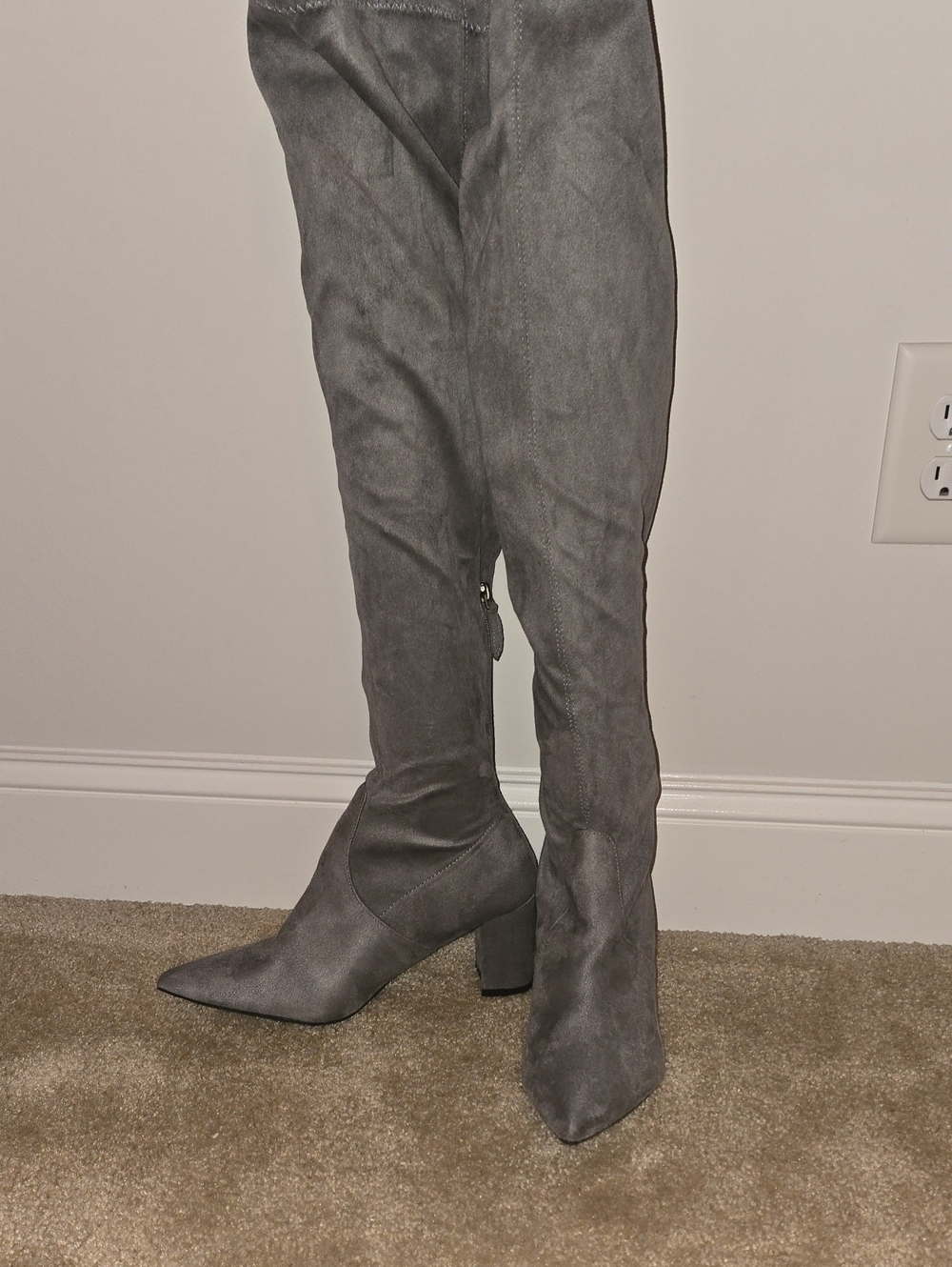 Women's Gray Over-the-Knee Boots